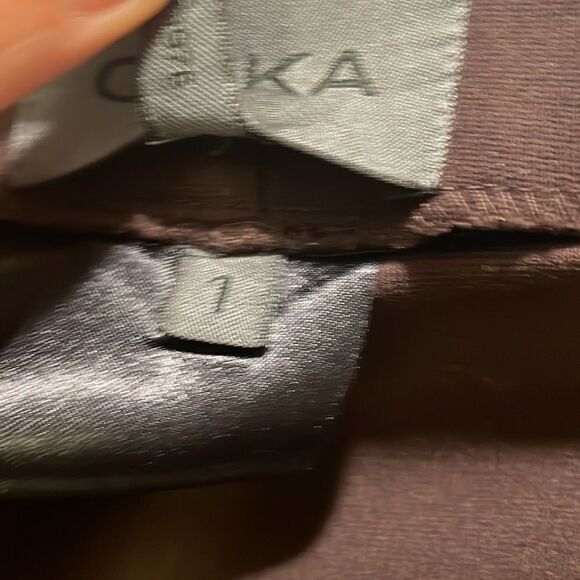 OSKA woman brown eleastic waist slacks - Picture 10 of 12